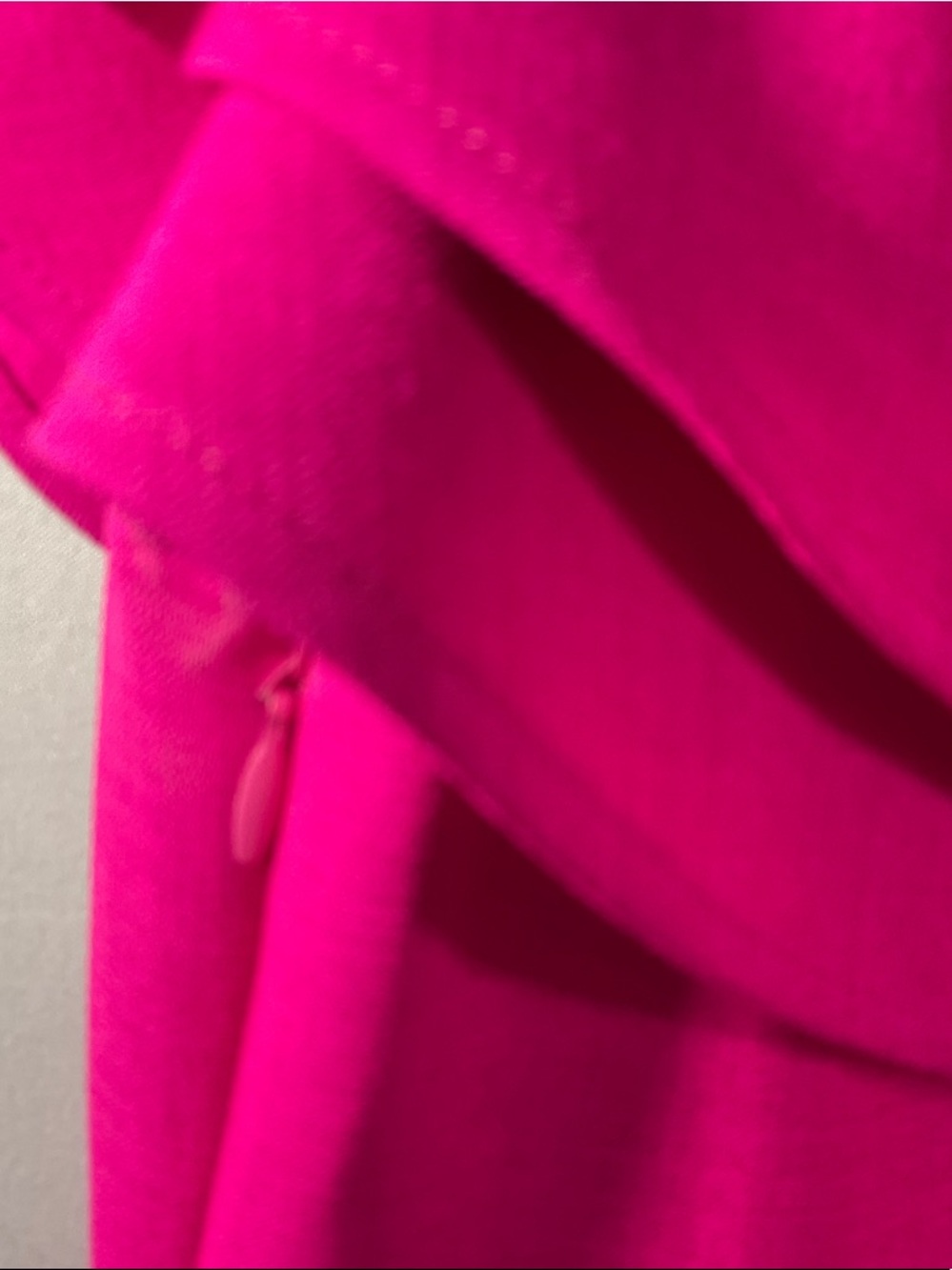 Topshop Fuchsia One-Shoulder Ruffle Mini Dress - Picture 3 of 5
